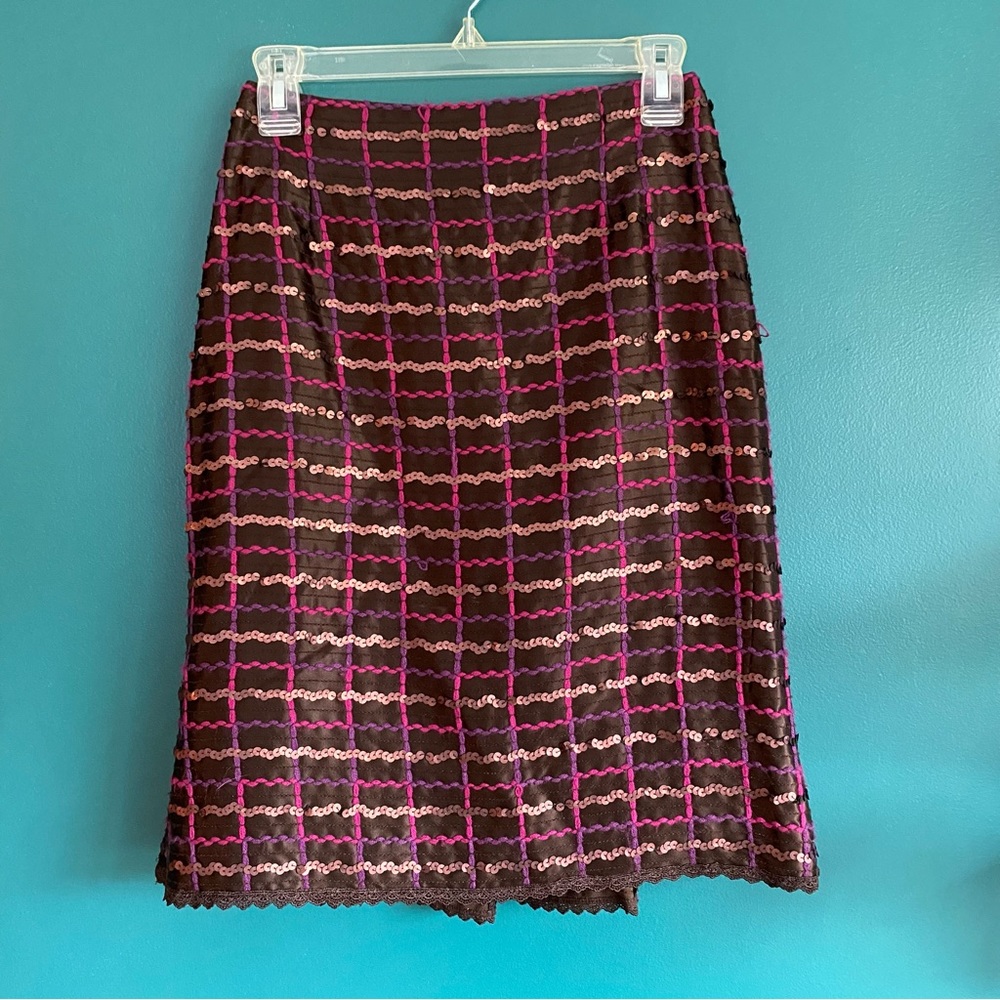 Nanette Lepore Vintage Funky Sequined Skirt